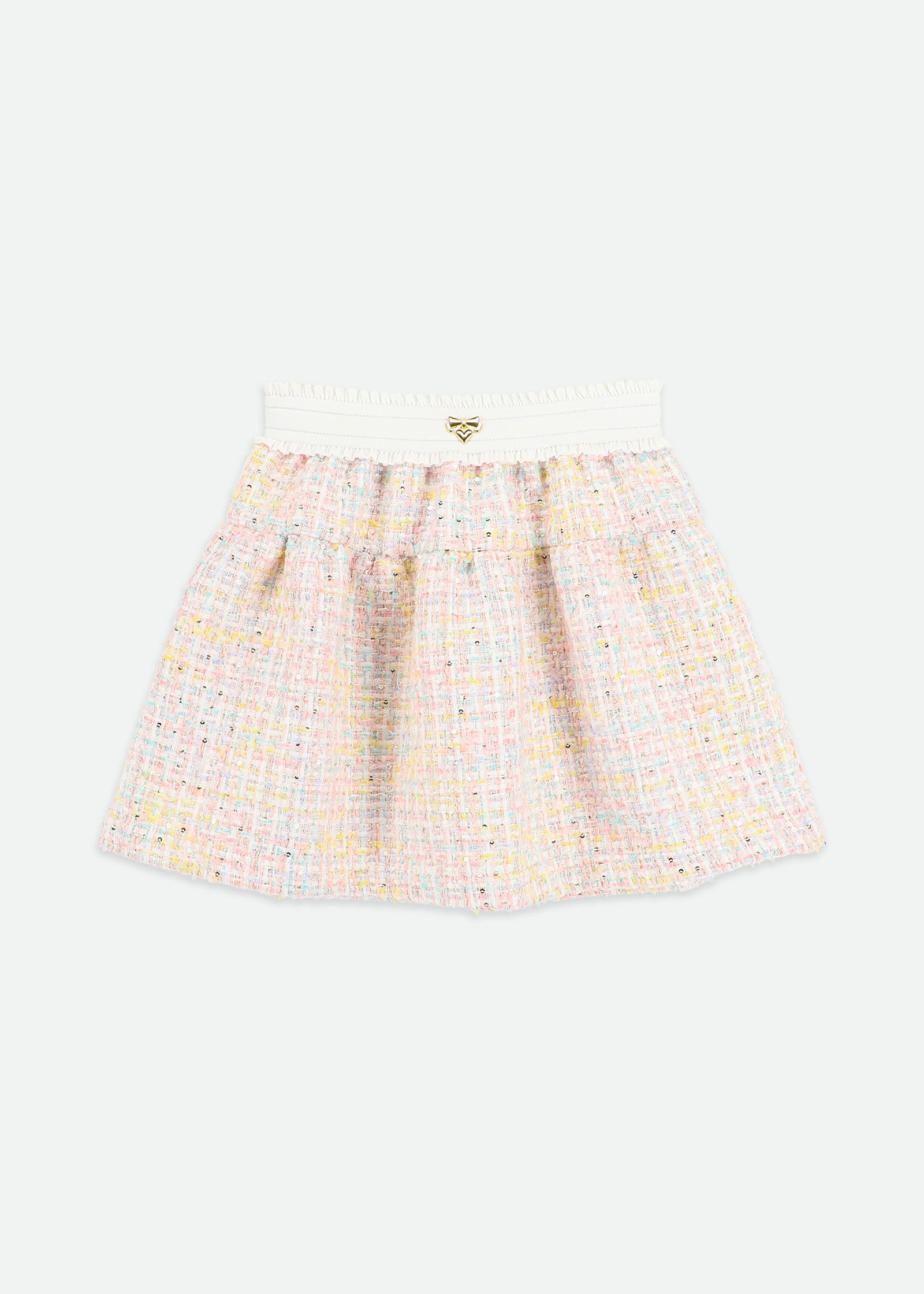 Sally Tweed Skirt Pink Mix
