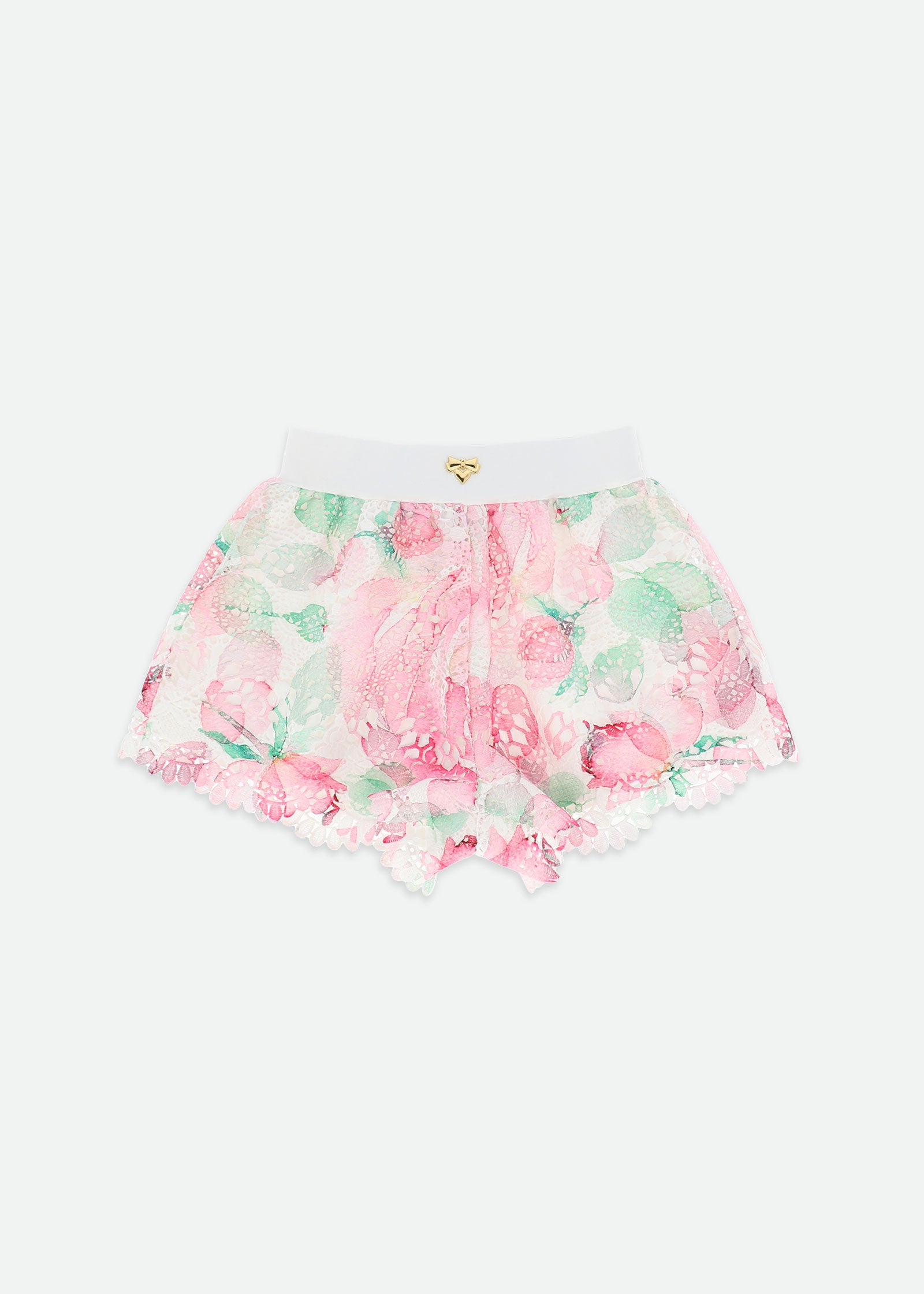 Sarah Mix Printed Lace Shorts Snowdrop/Mix