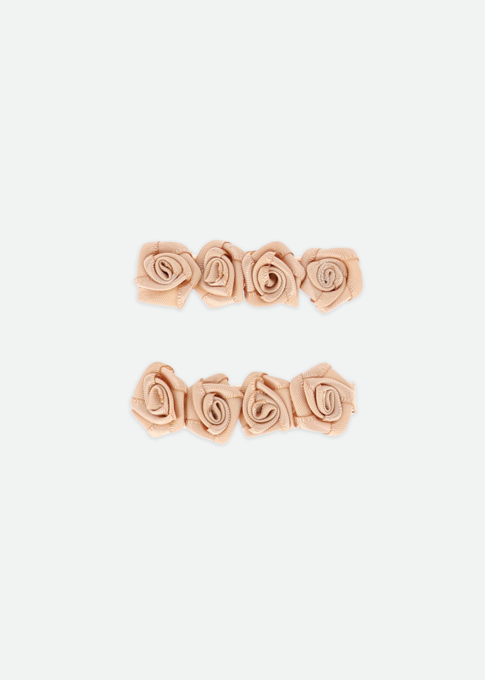 Satin Roses Hair Clip Champagne