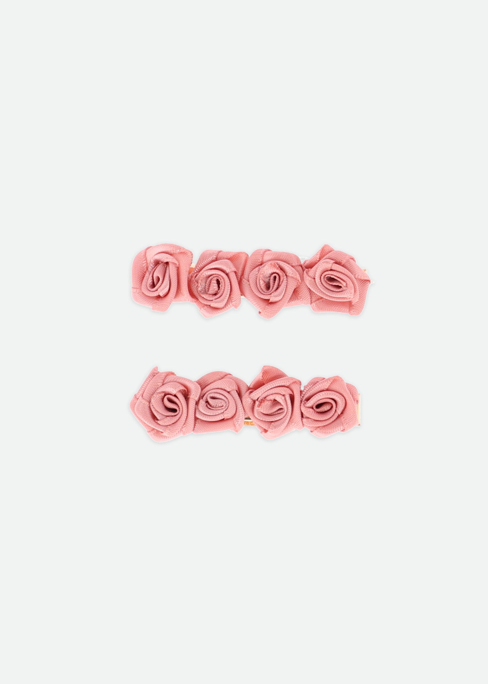 Satin Roses Hair Clip Tea Rose