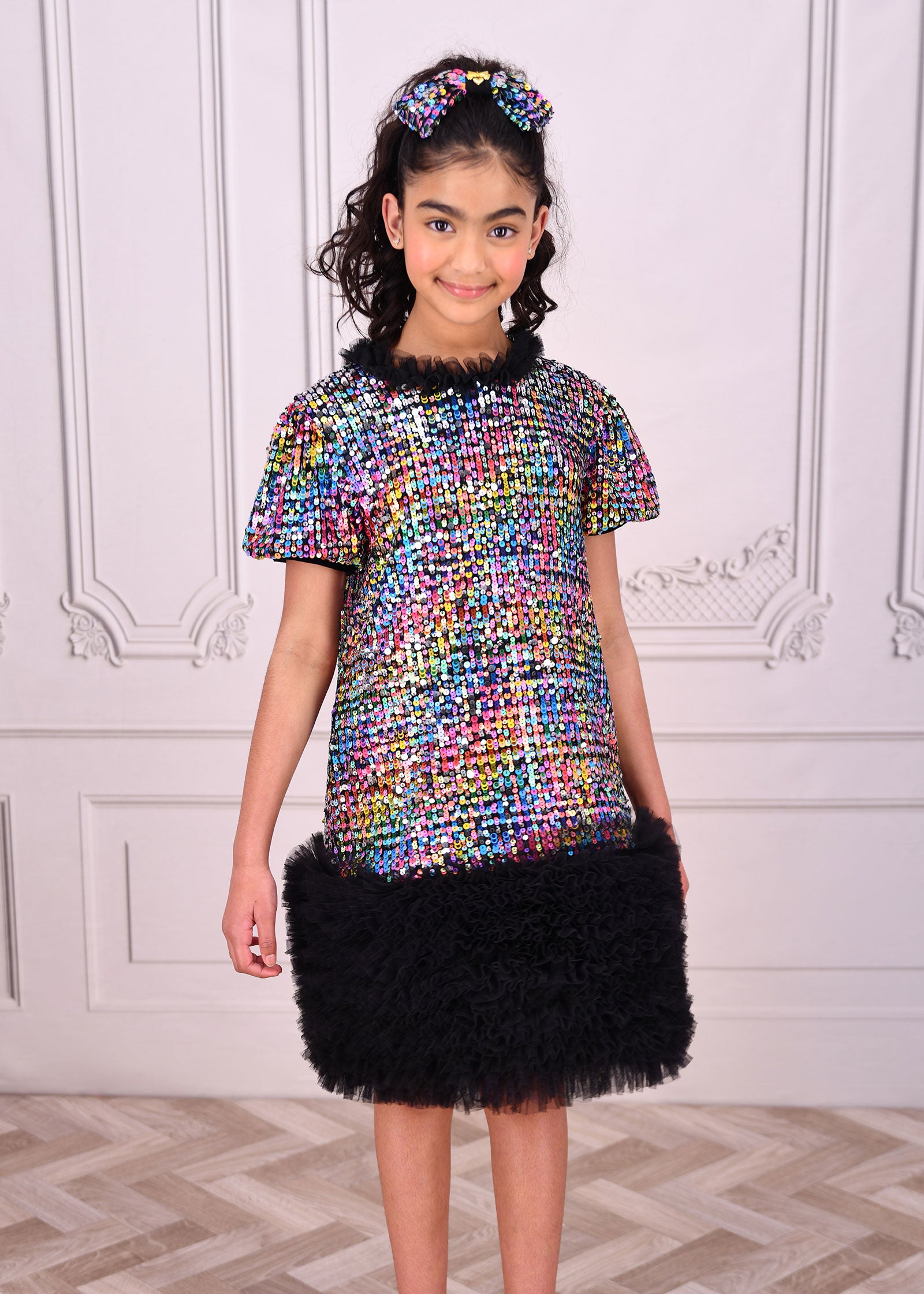 Shalini Sequin Dress Black Multi