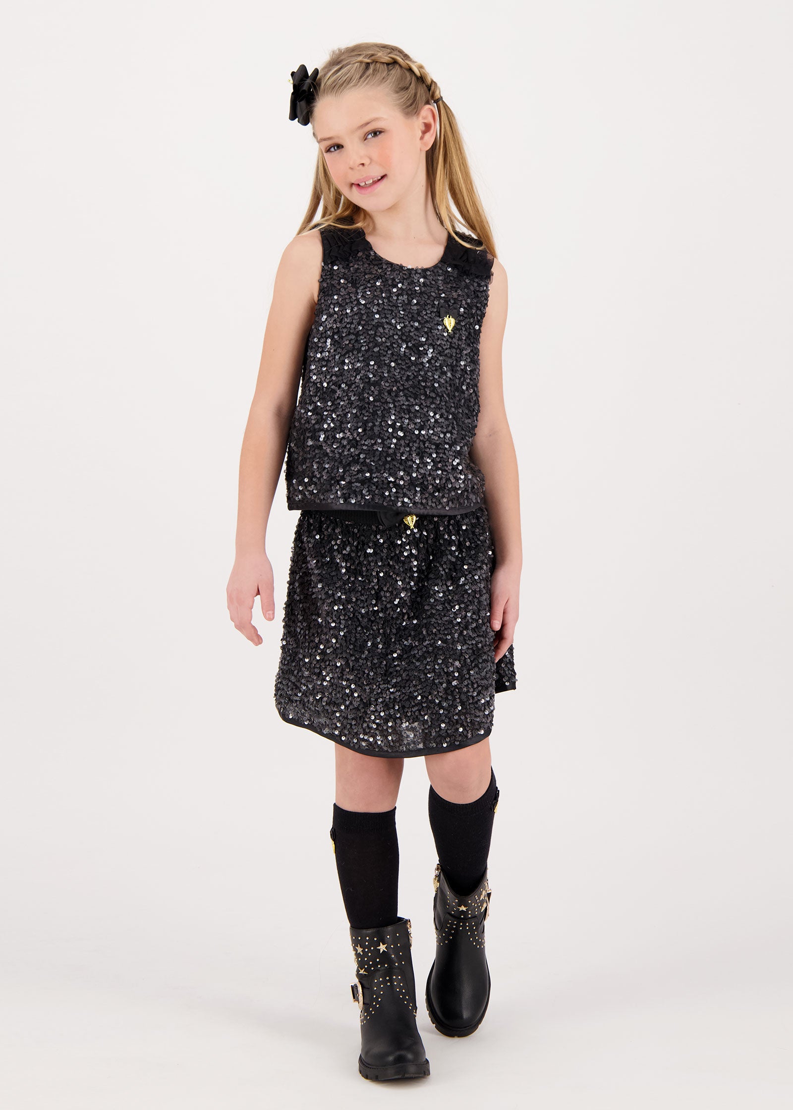 Sinead Sequin Skirt Black