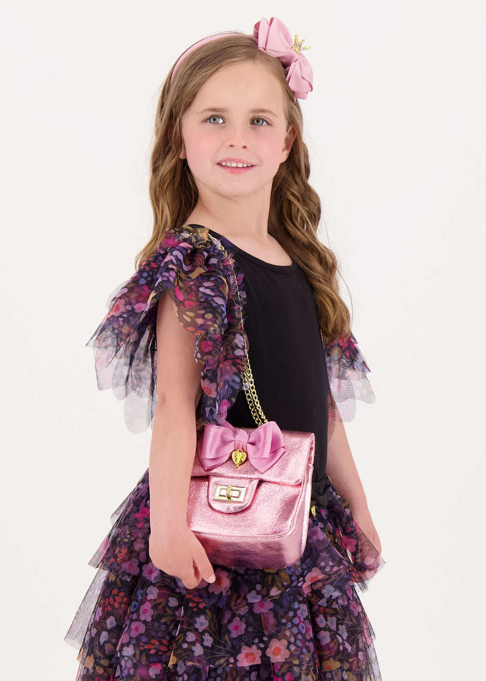 Skyla Metallic Bag Pink