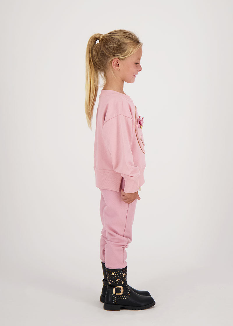 Pink sweatshirt 2025 with rose