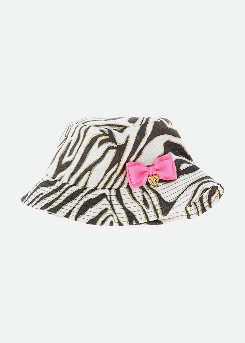 Sophie Zebra Bucket Hat White/Black