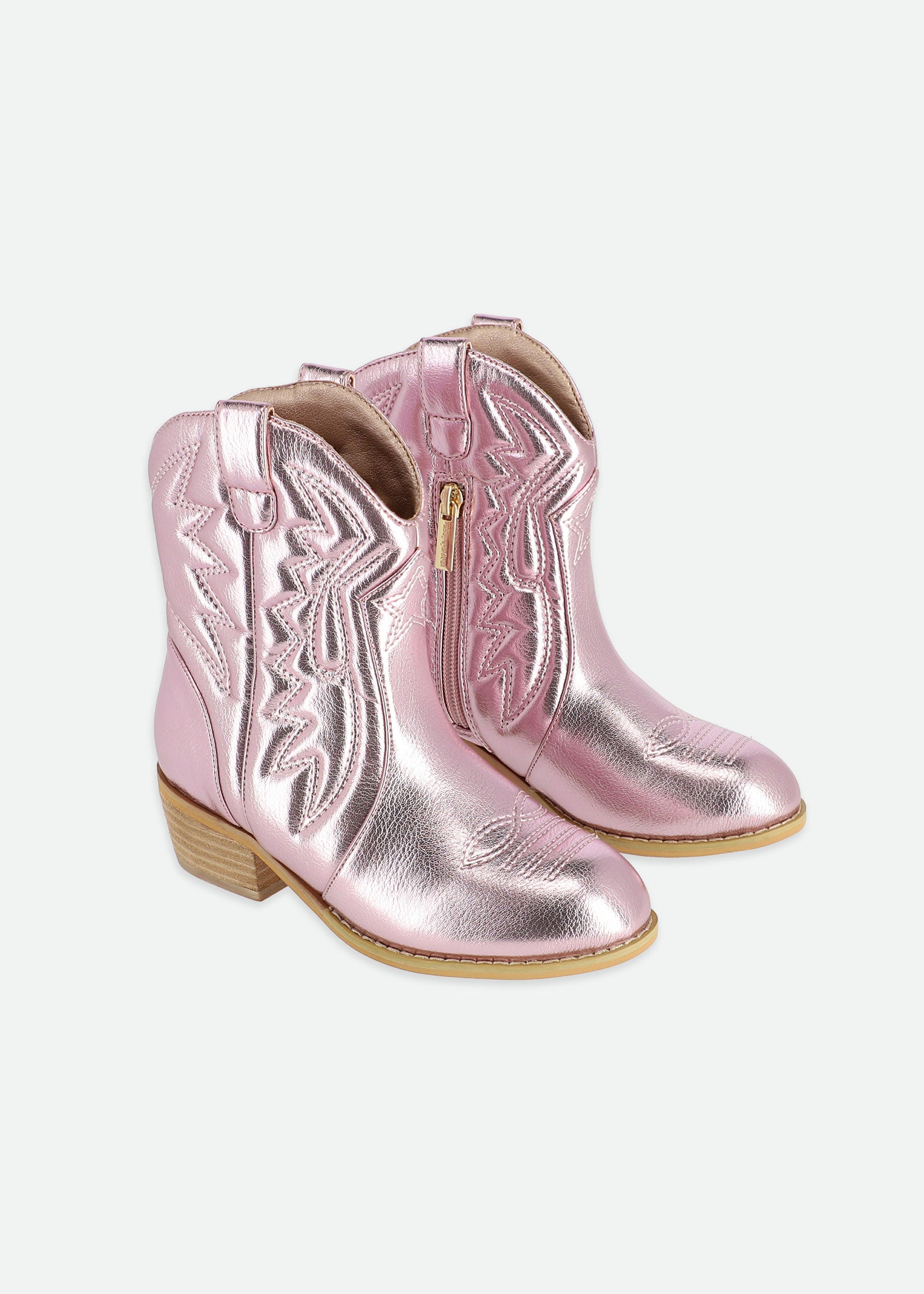Soraya Metallic Cowboy Boot Pink