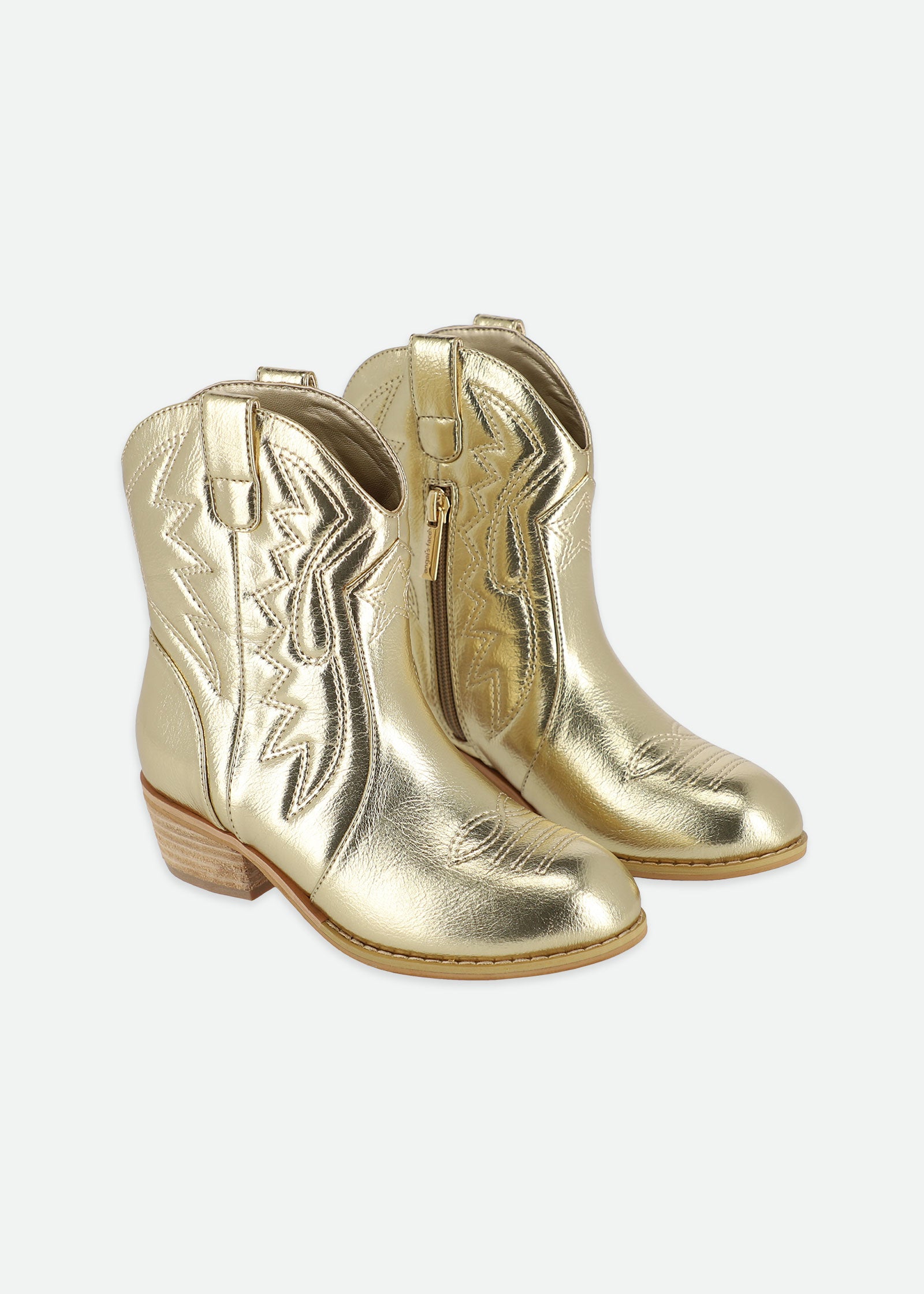 Soraya Metallic Cowboy Boot Gold