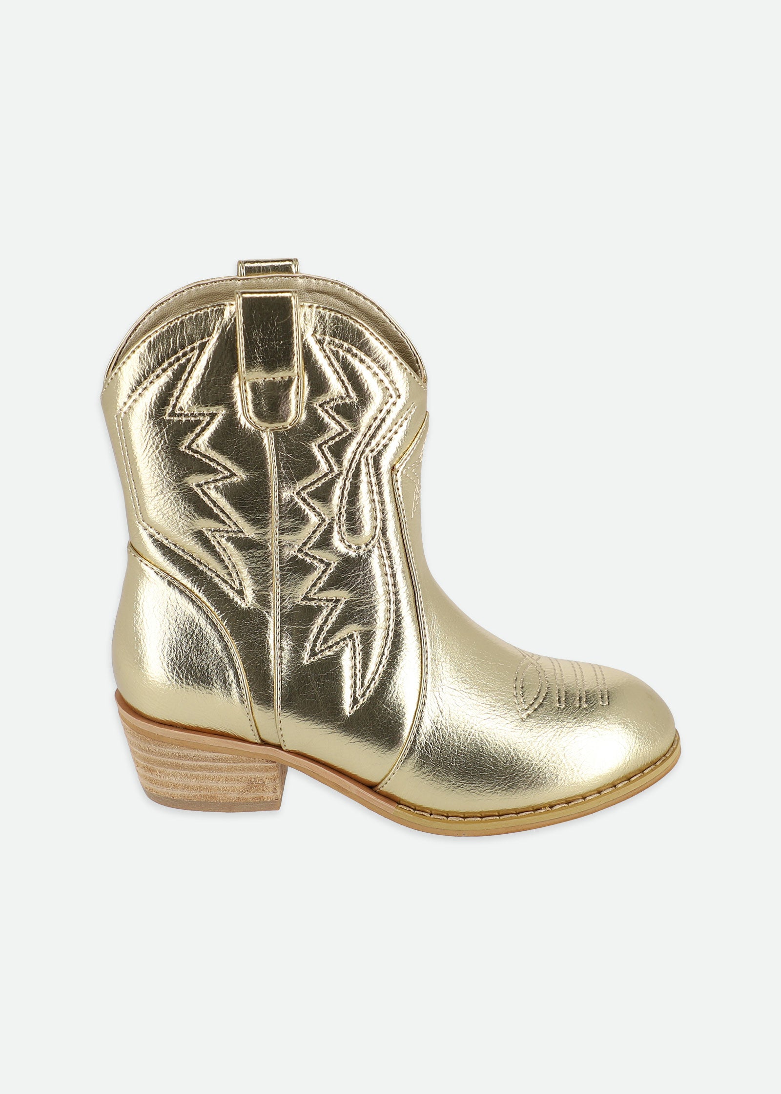 Soraya Metallic Cowboy Boot Gold