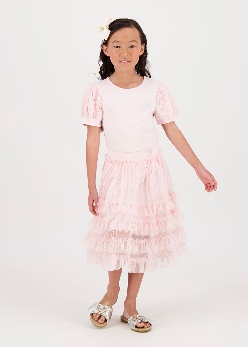 St Kit Sparkle Skirt Pale Pink