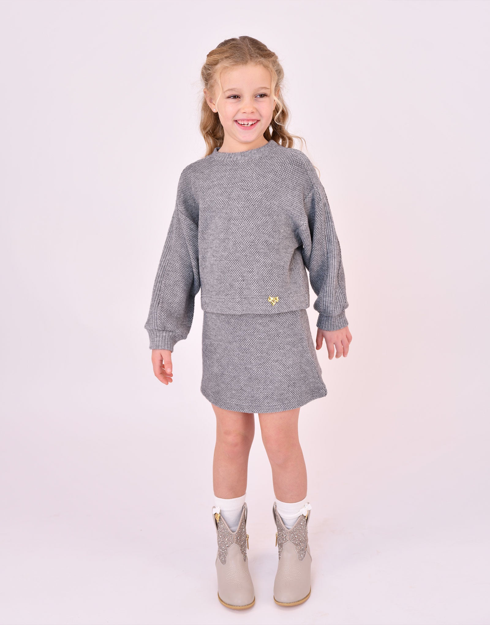 Steffi Knitted Skirt Grey
