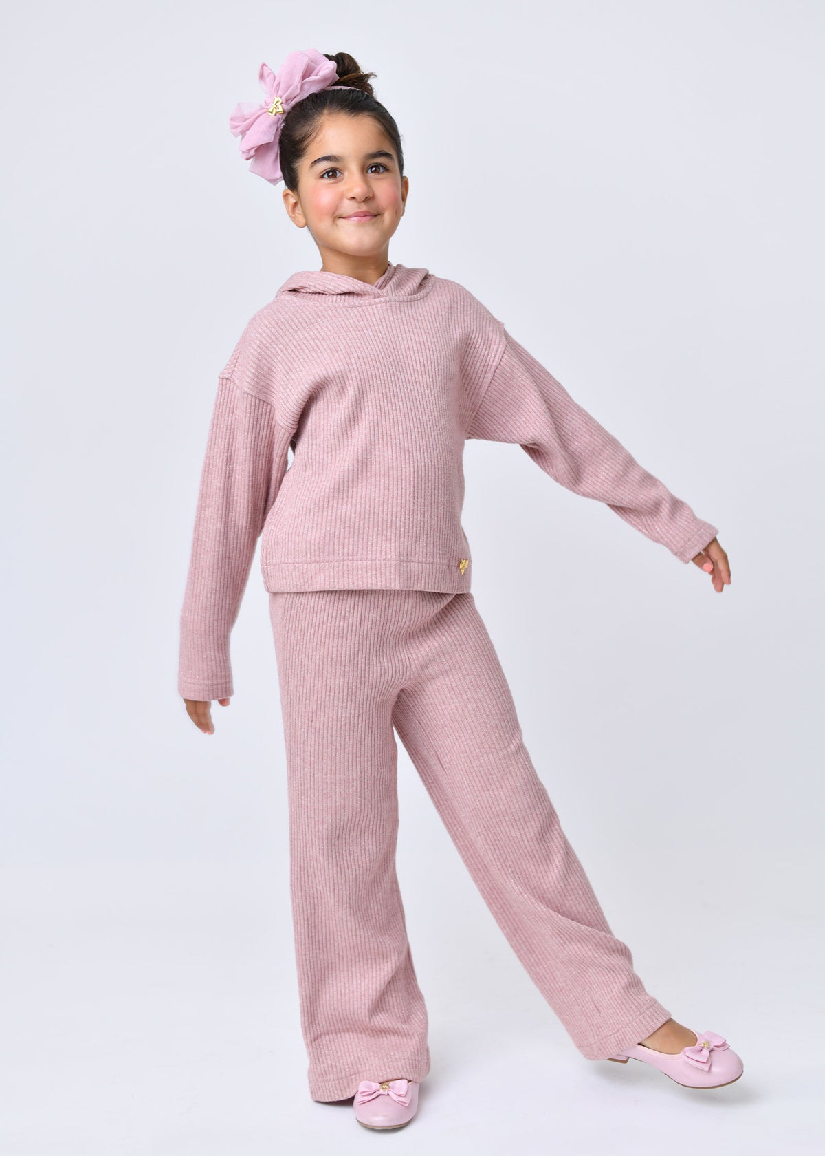Stephanie Knitted Trouser Vintage Rose