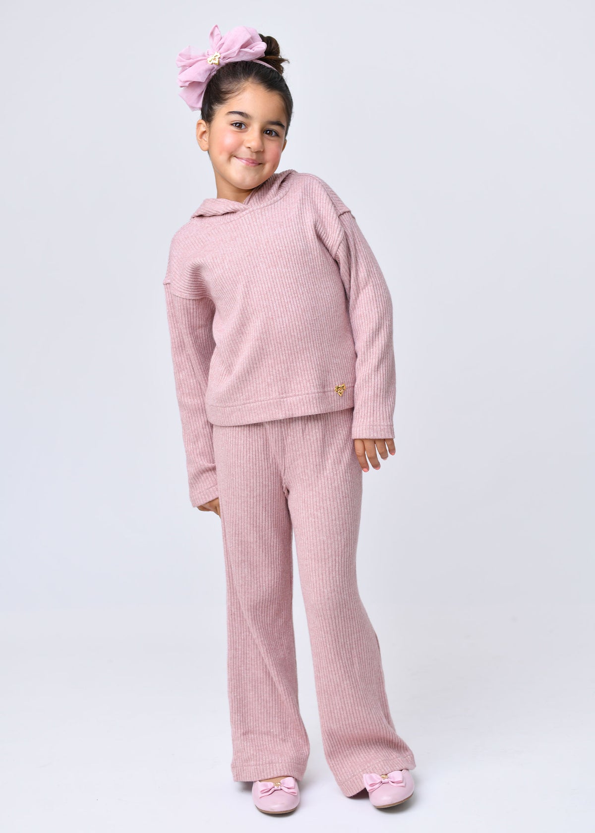 Stephanie Knitted Trouser Vintage Rose
