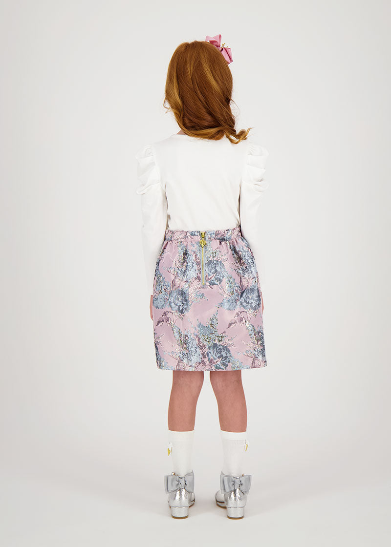 Sybil Jacquard Skirt Tea Rose