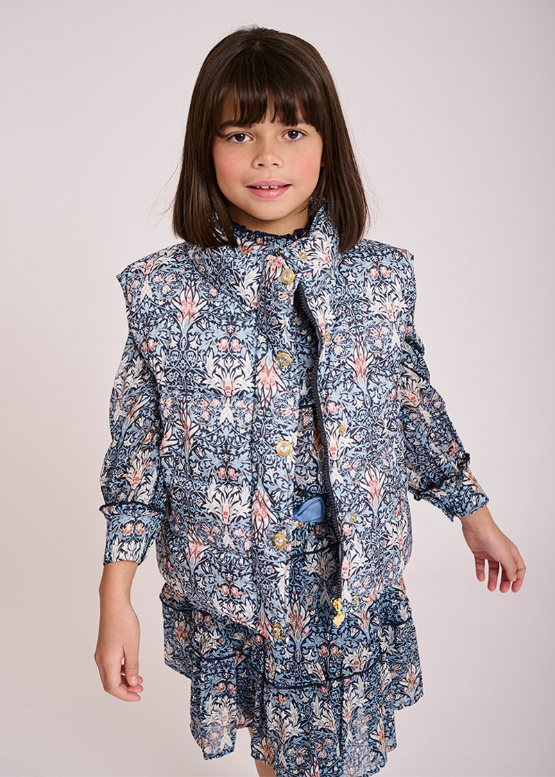 Tabatha Printed Gilet Navy