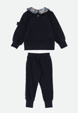 Tabby Printed Frill Tracksuit Navy