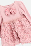 Talia Baby 3D Roses Dress Tea Rose