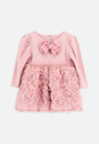 Talia Baby 3D Roses Dress Tea Rose