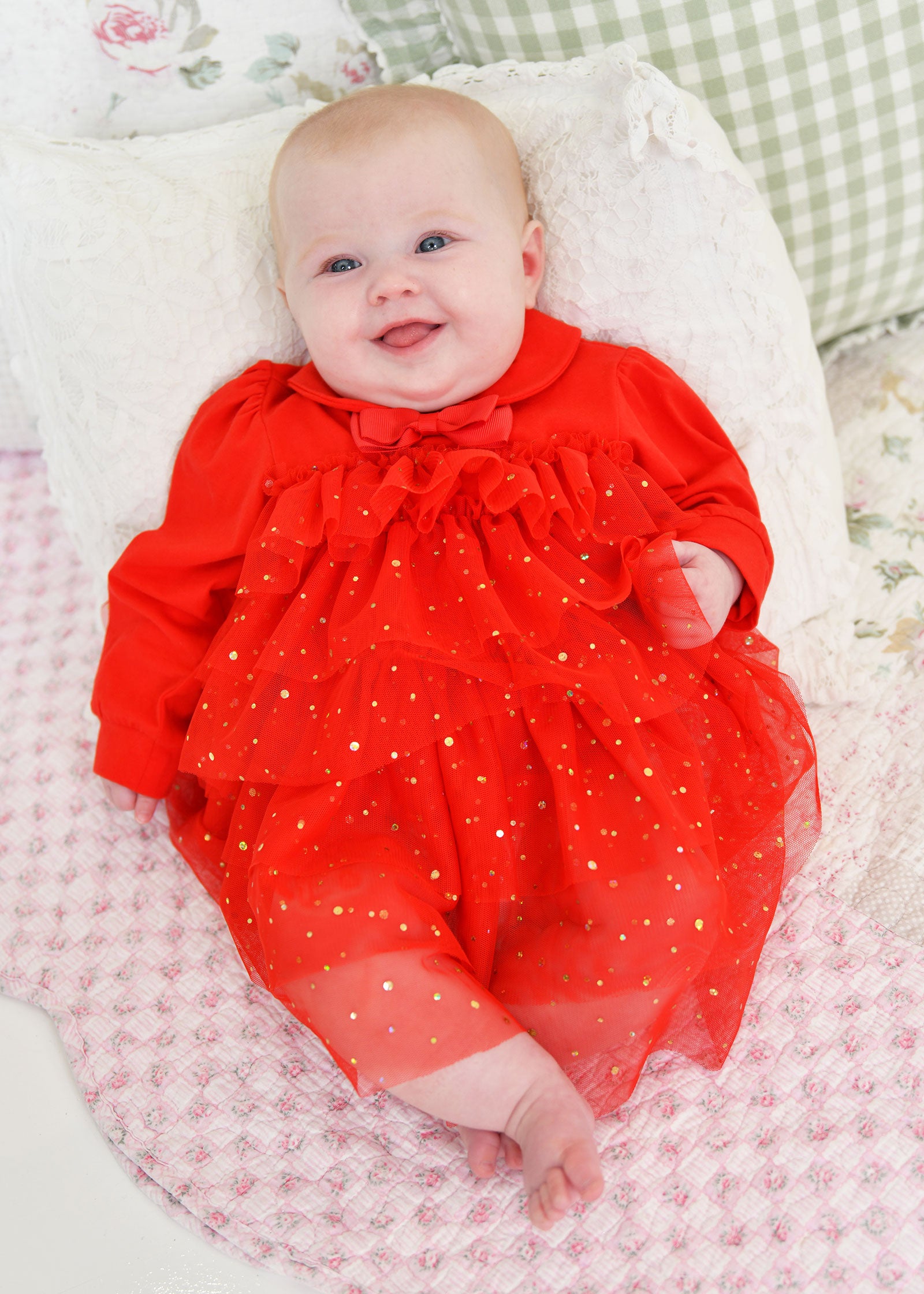 Tallulah Baby Dress Fiery Red