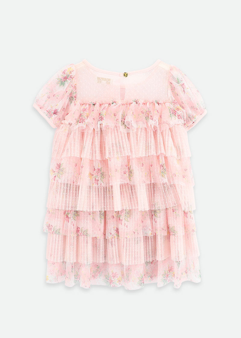 Tallulah Floral Mix Dress Pale Pink