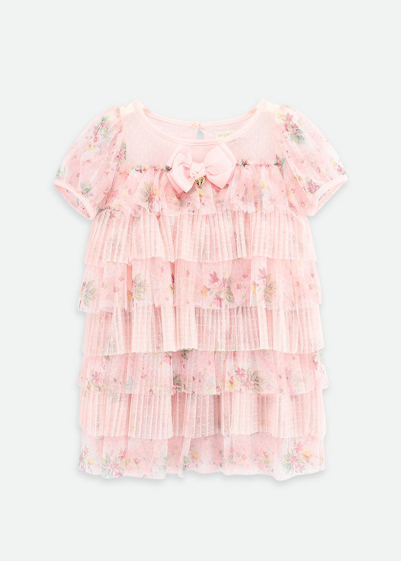 Tallulah Floral Mix Dress Pale Pink