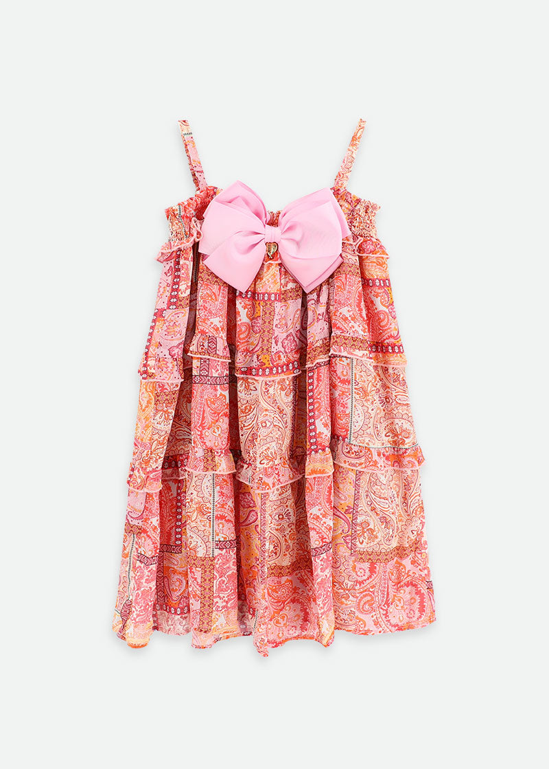 Tanisha Paisley Dress Pink Mix