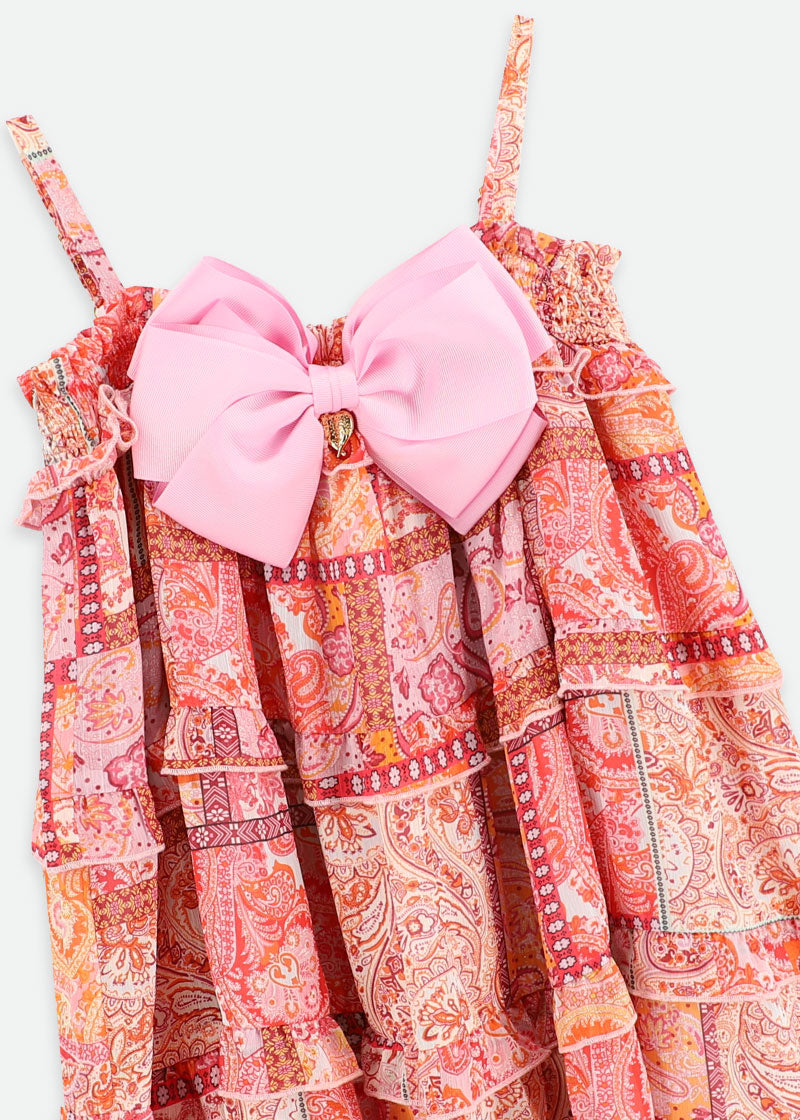 Tanisha Paisley Dress Pink Mix