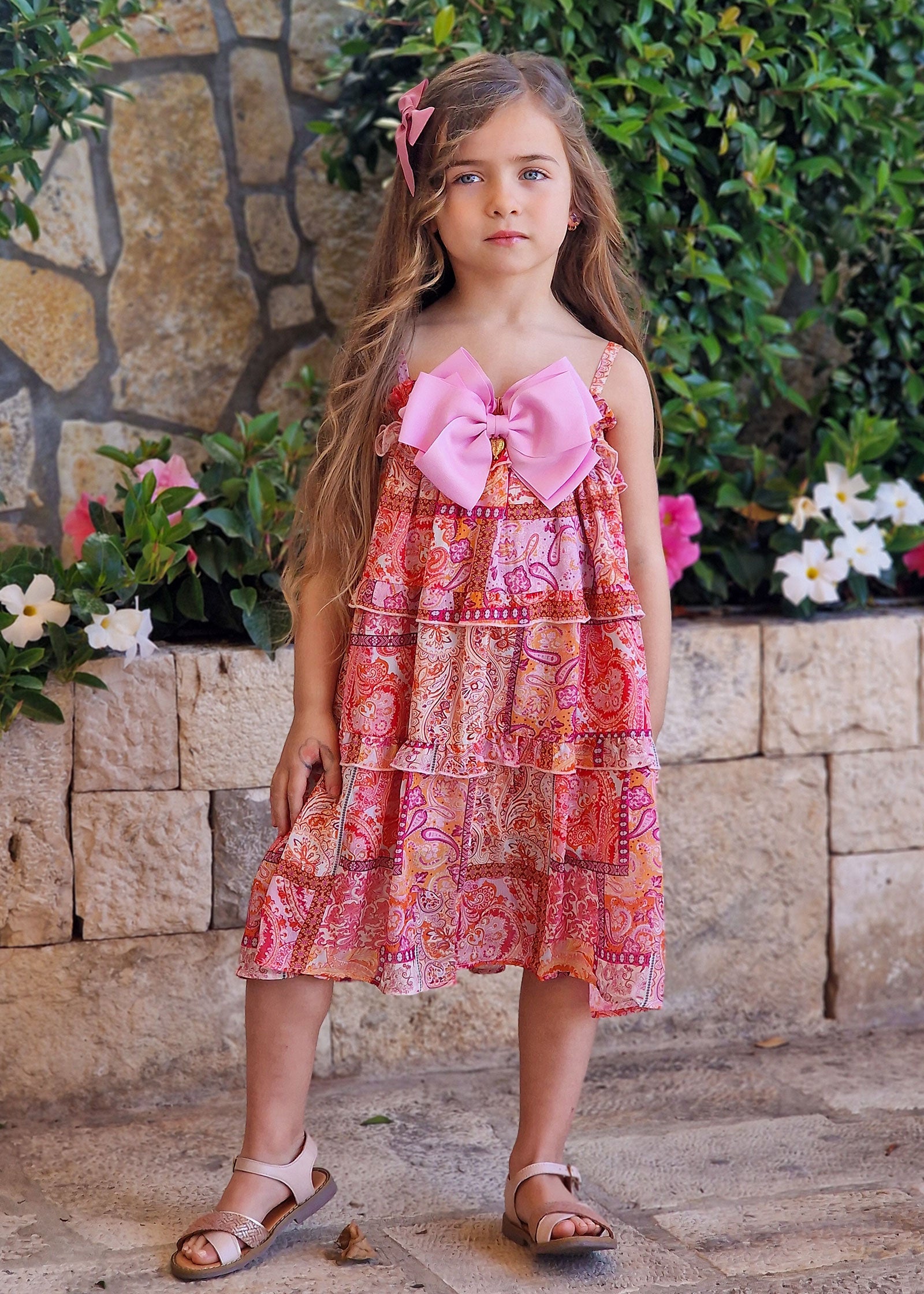 Tanisha Paisley Dress Pink Mix