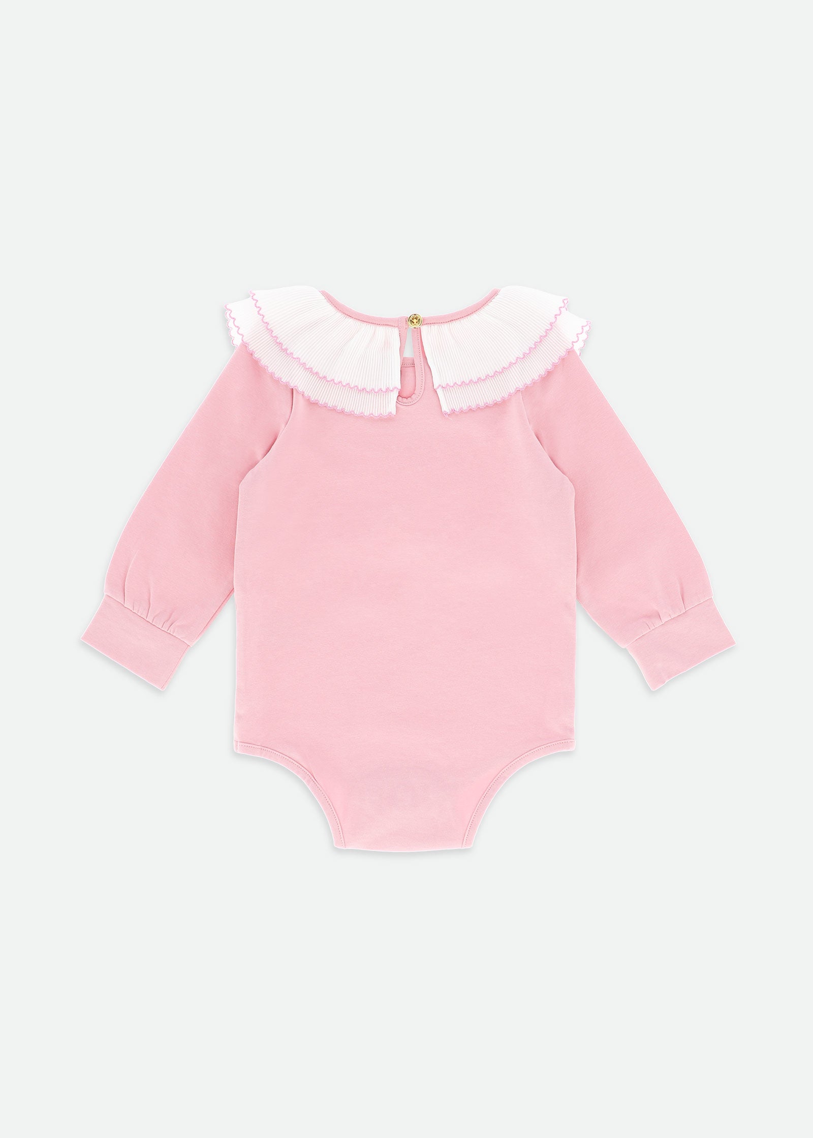 Tara Pleated Collar Babygrow Tea Rose