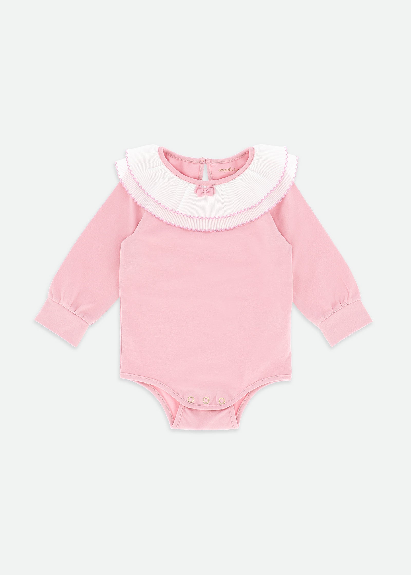 Tara Pleated Collar Babygrow Tea Rose