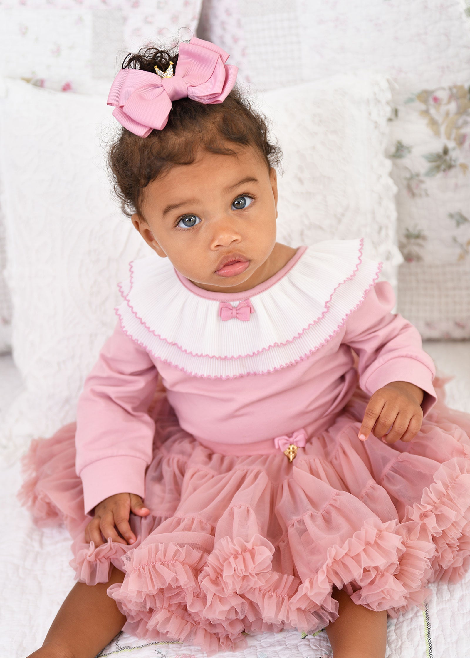Angel's Face  Binky Baby Tutu Tea Rose