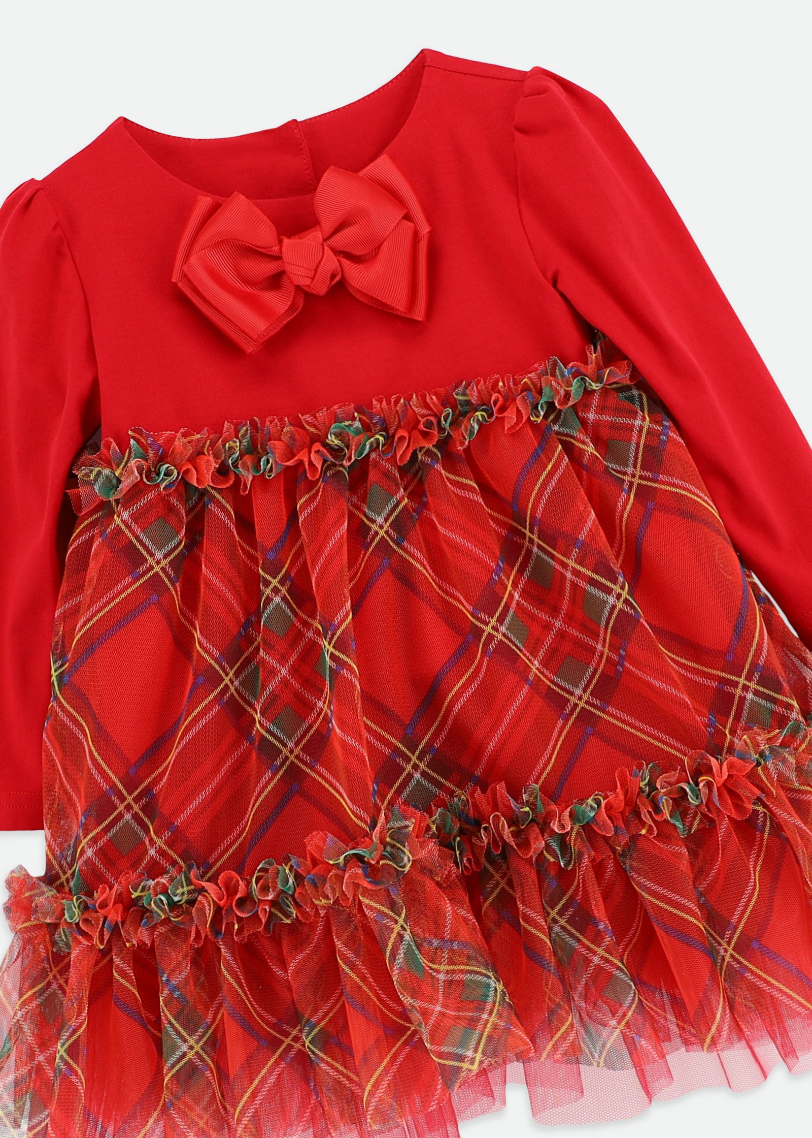 Tavia Baby Tartan Dress Red