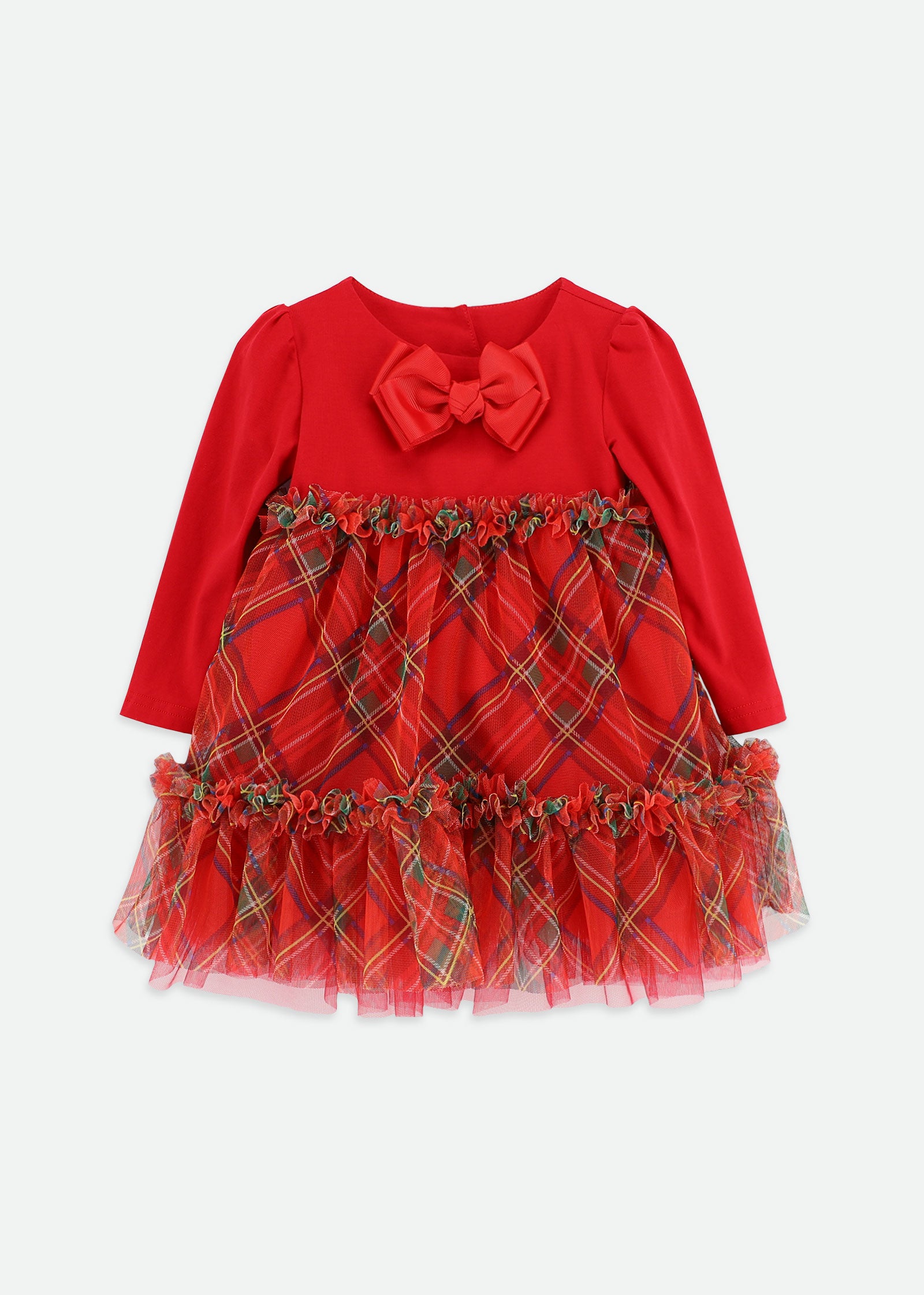 Tavia Baby Tartan Dress Red