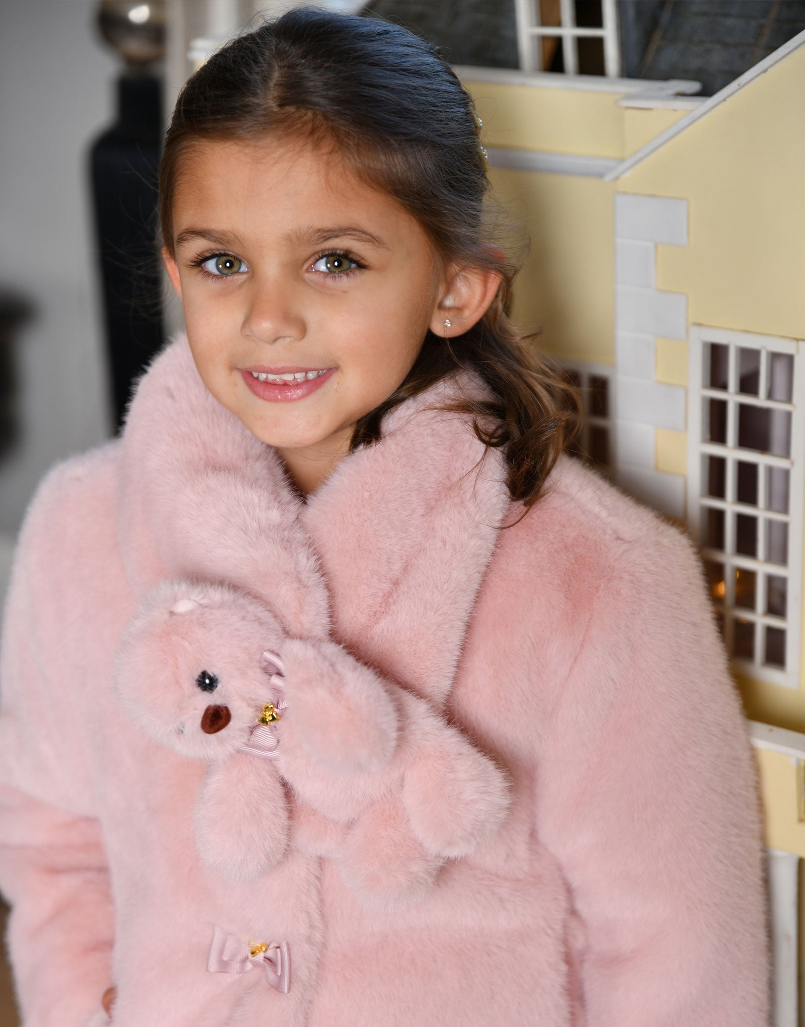 Ted Fur Scarf Pink