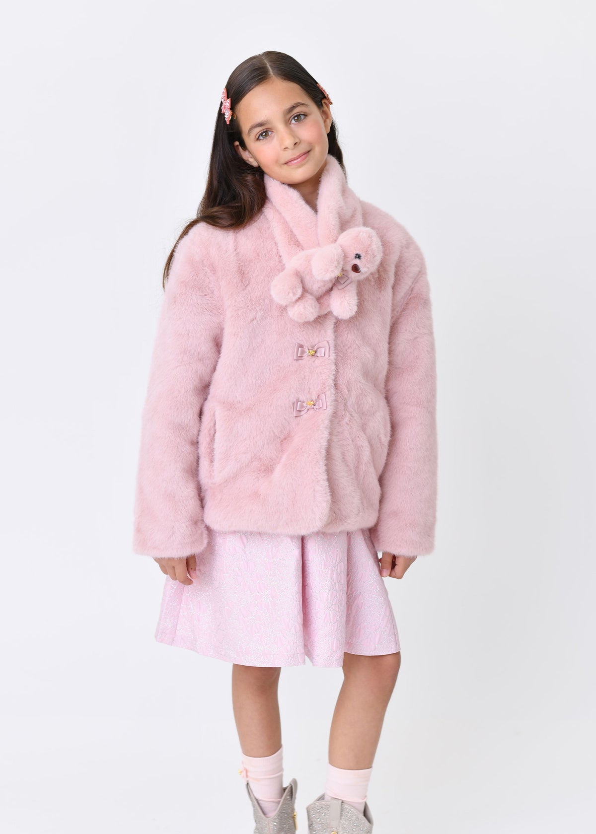 Ted Fur Scarf Pink