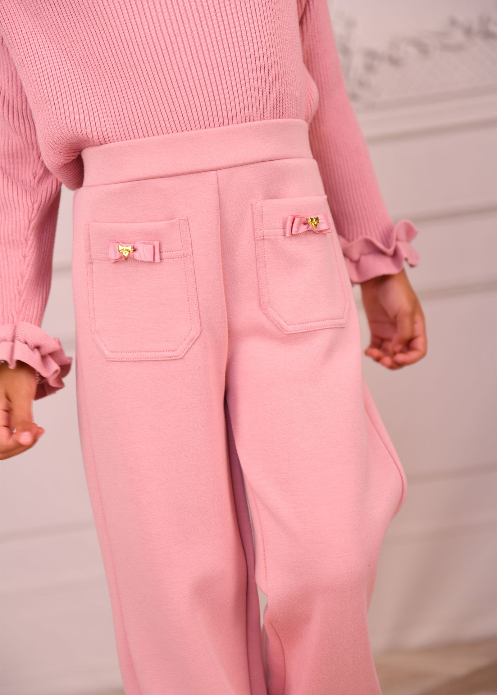 Thaya Frill Pocket Trousers Tea Rose