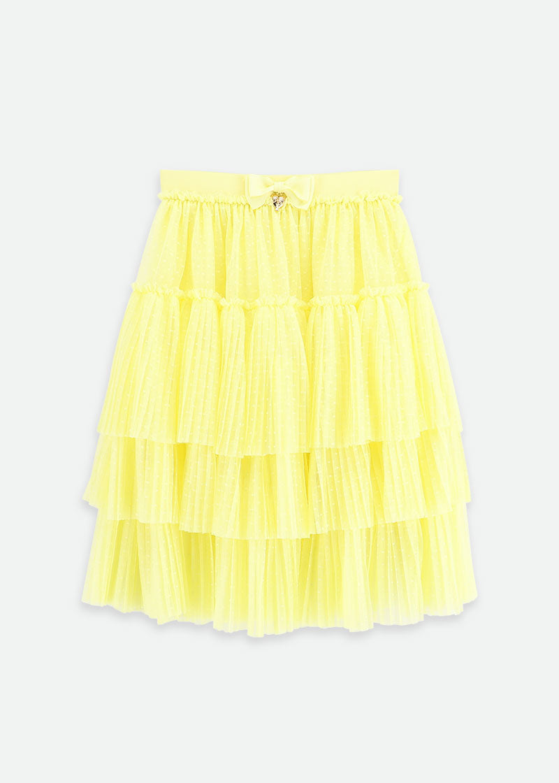 Thyme Spotted Tulle Skirt Sherbert