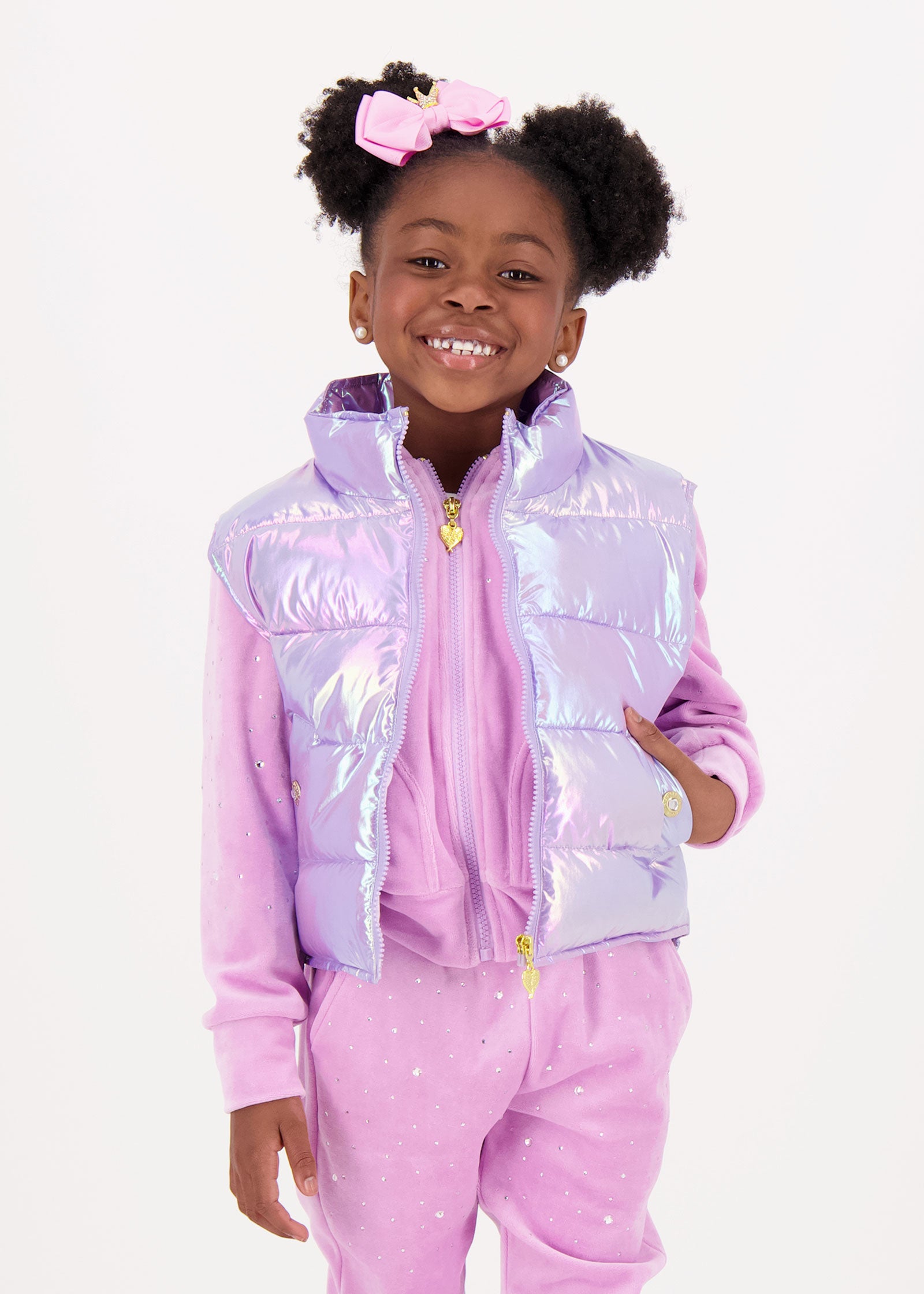 Tilda Iridescent Gilet Orchid Pink