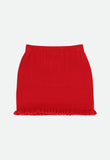 Troy Ribbed Skirt Red