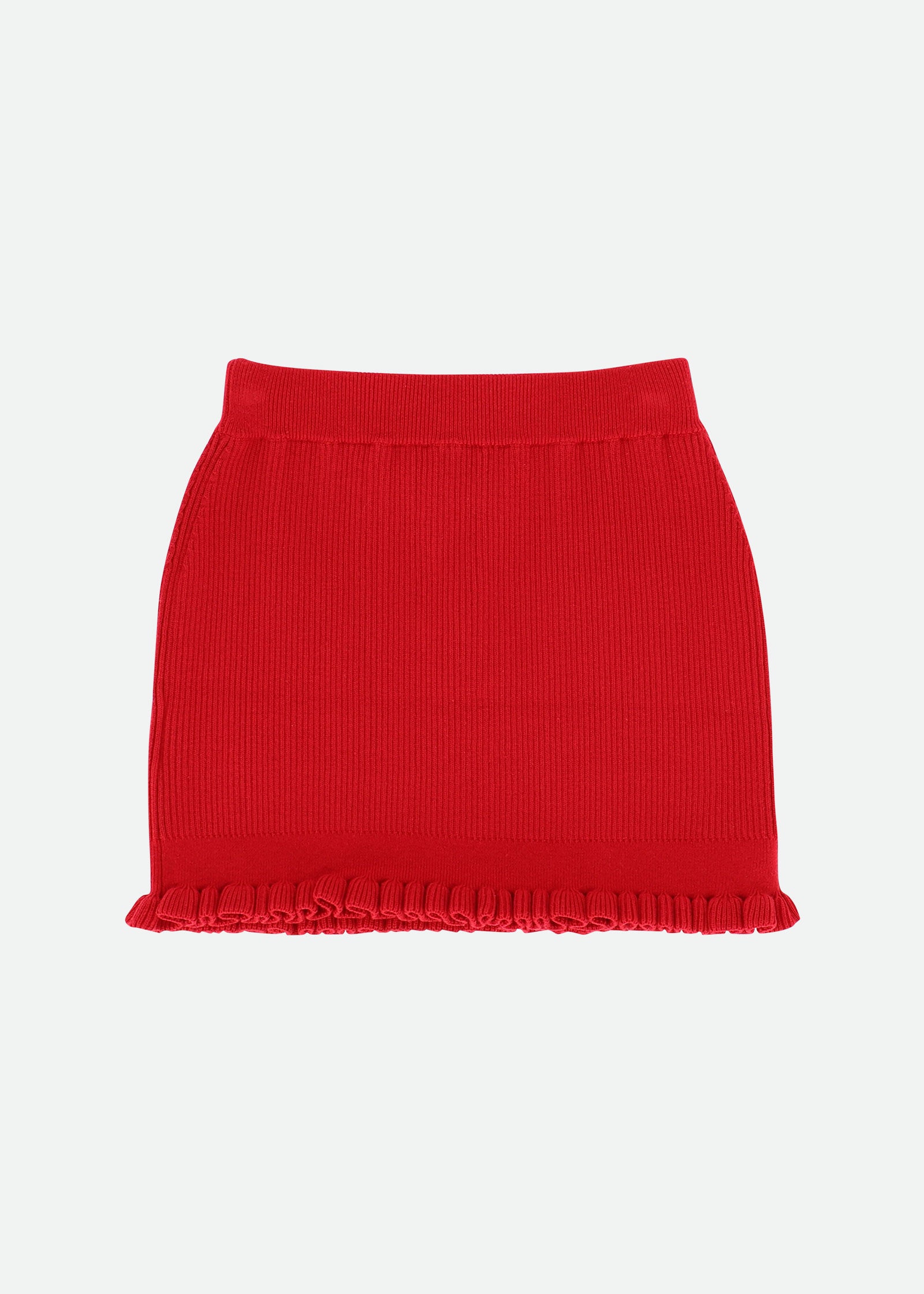 Troy Ribbed Skirt Red