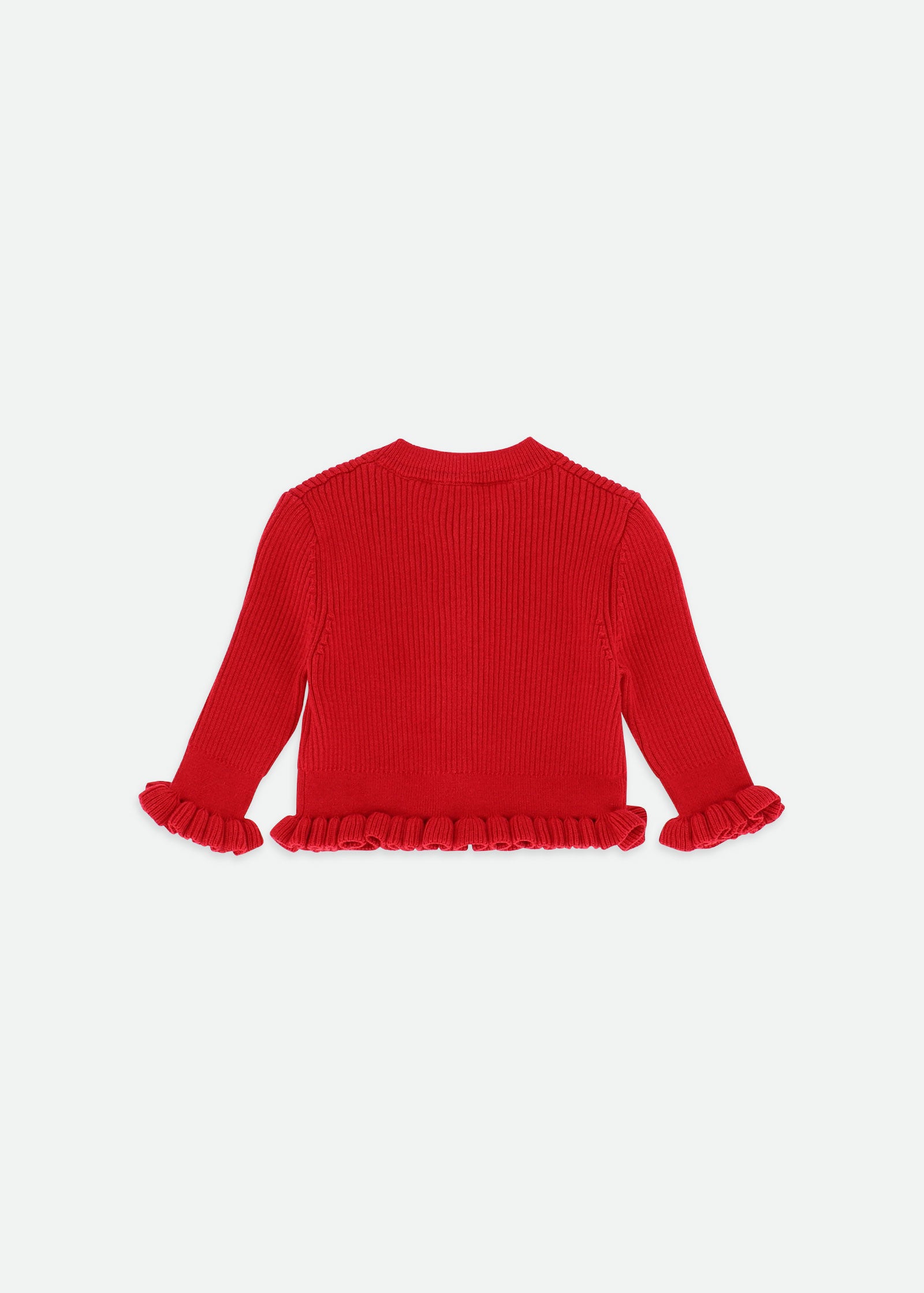 Tyler Baby Ribbed Cardigan Red