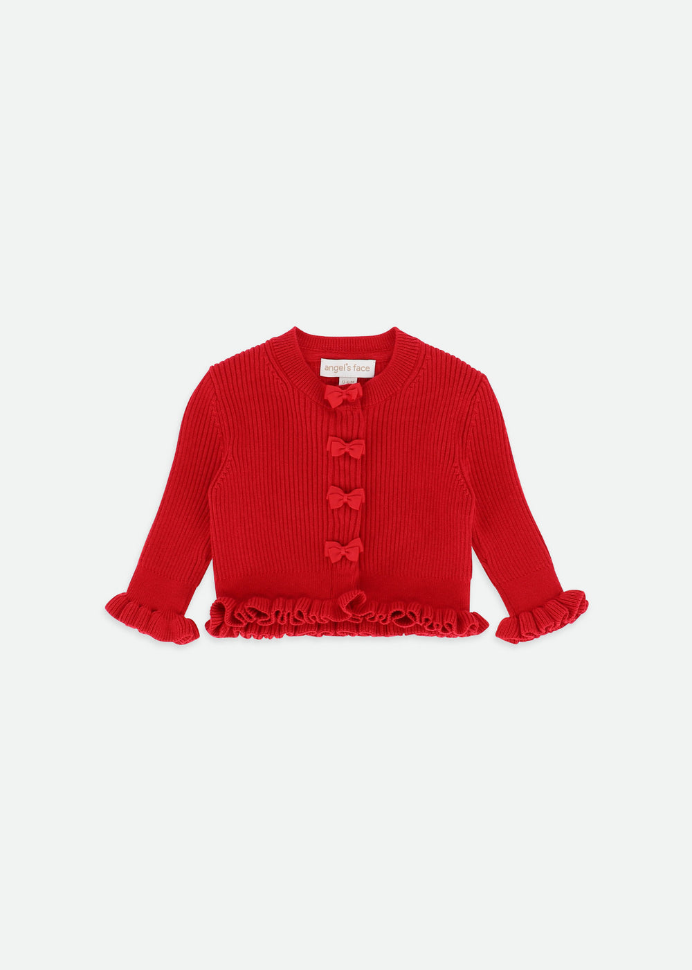 Tyler Baby Ribbed Cardigan Red