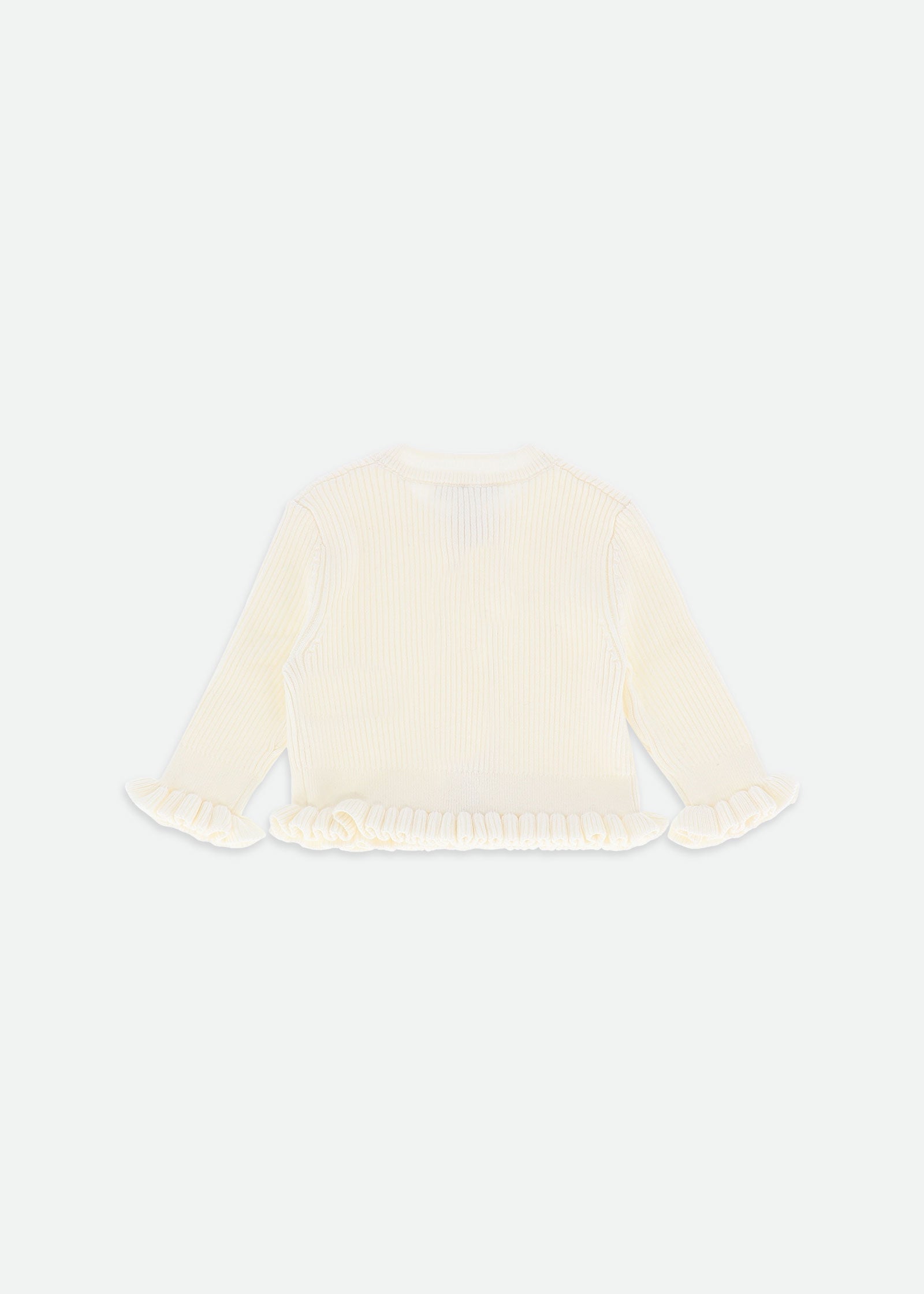 Tyler Baby Ribbed Cardigan Vanilla