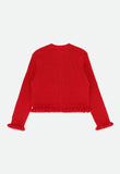 Tyler Ribbed Cardigan Red