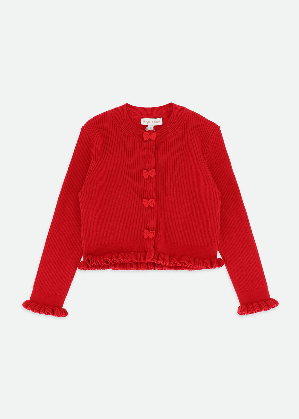 Tyler Ribbed Cardigan Red