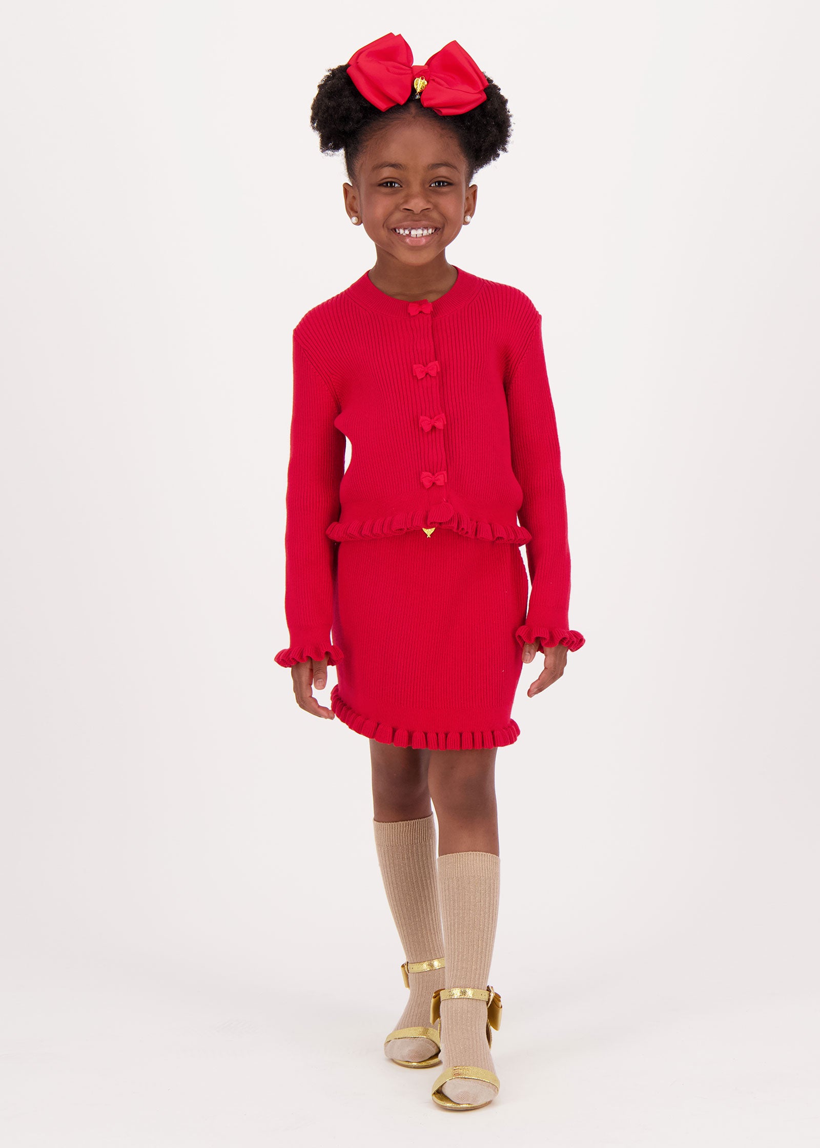 Tyler Ribbed Cardigan Red – Angel's Face