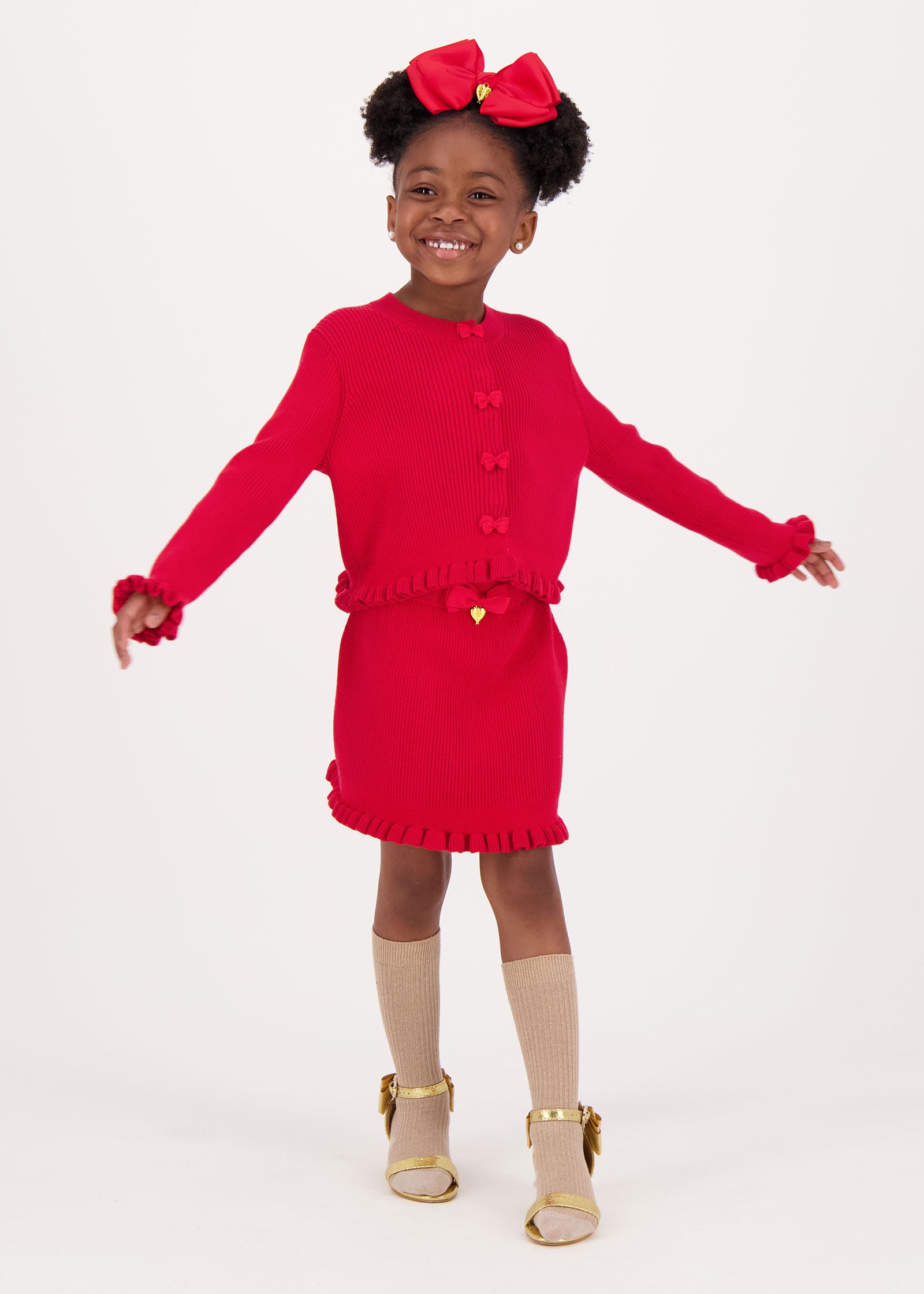Tyler Ribbed Cardigan Red – Angel's Face