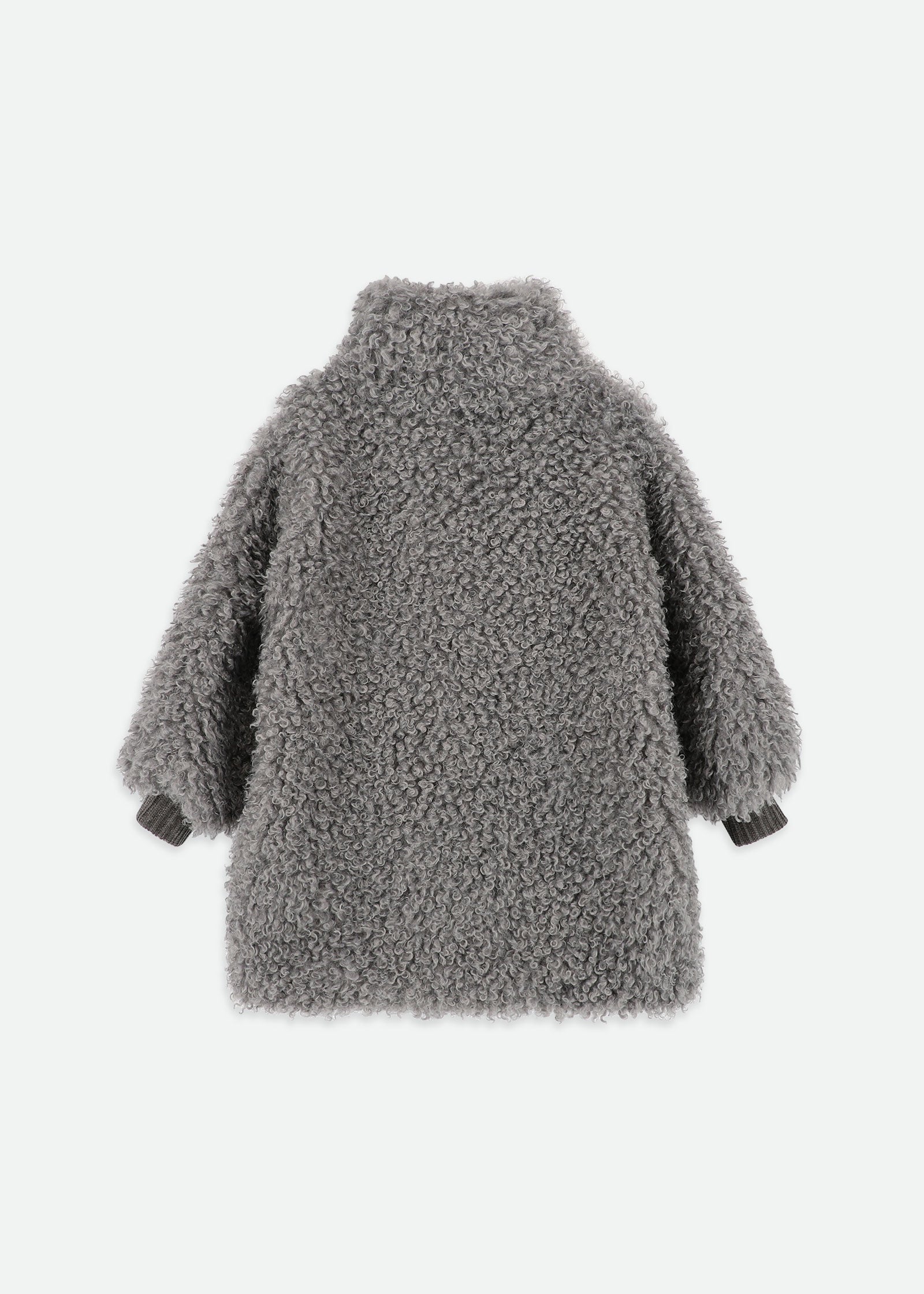Vivienne Curly Fur Coat Grey