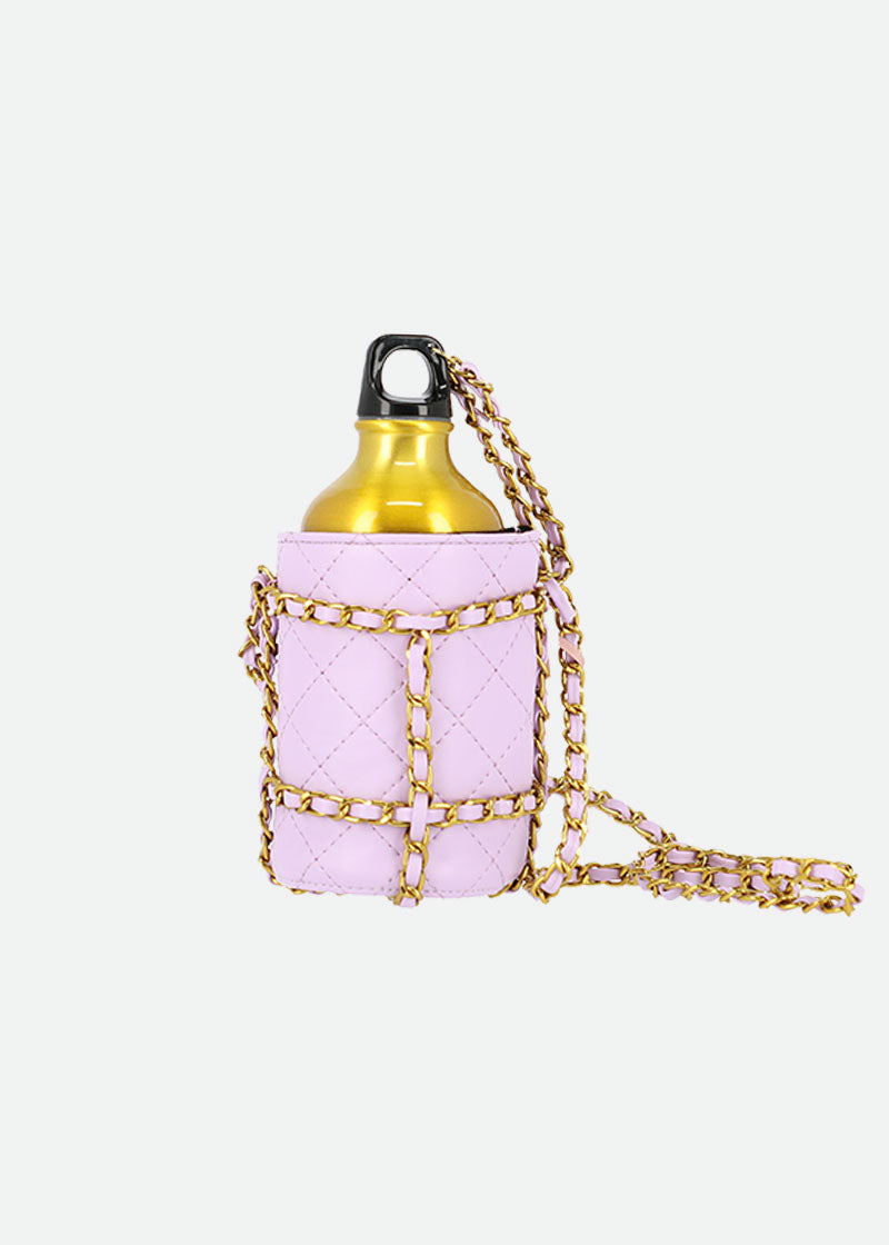 Water Bottle with Holder Lilac