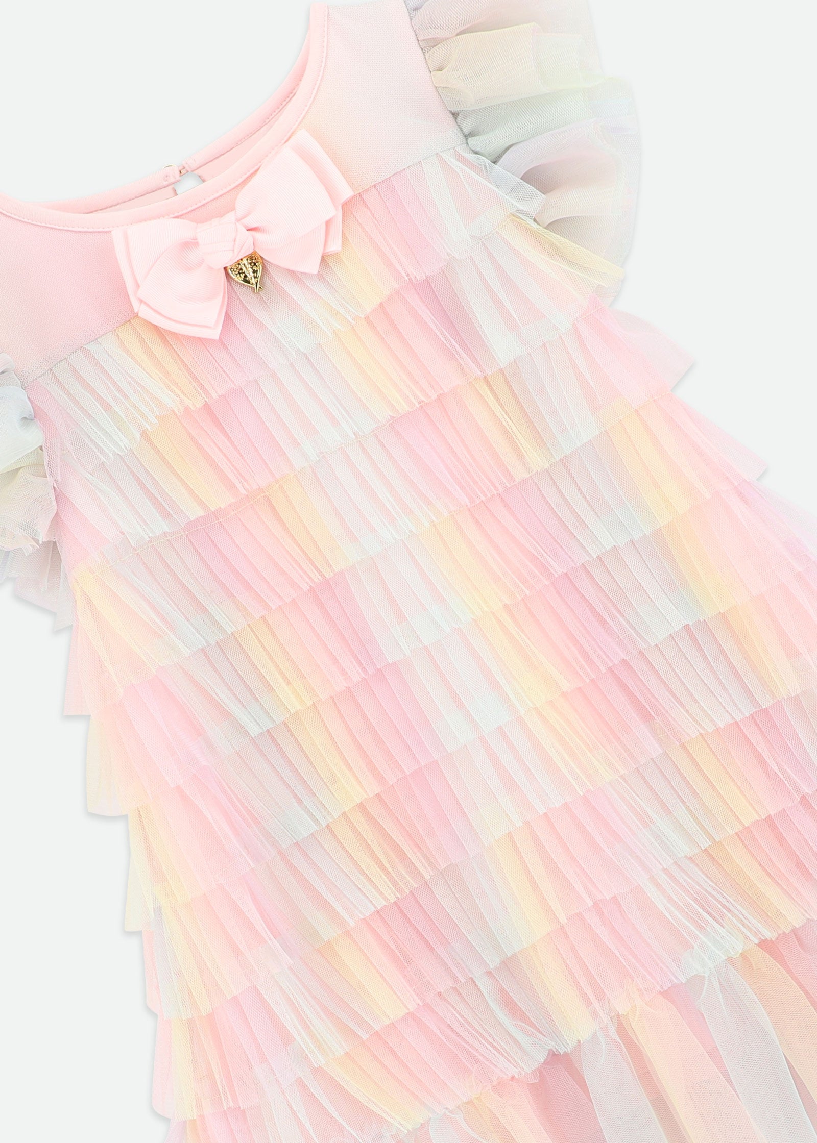 Waterfall Tulle Dress Rainbow