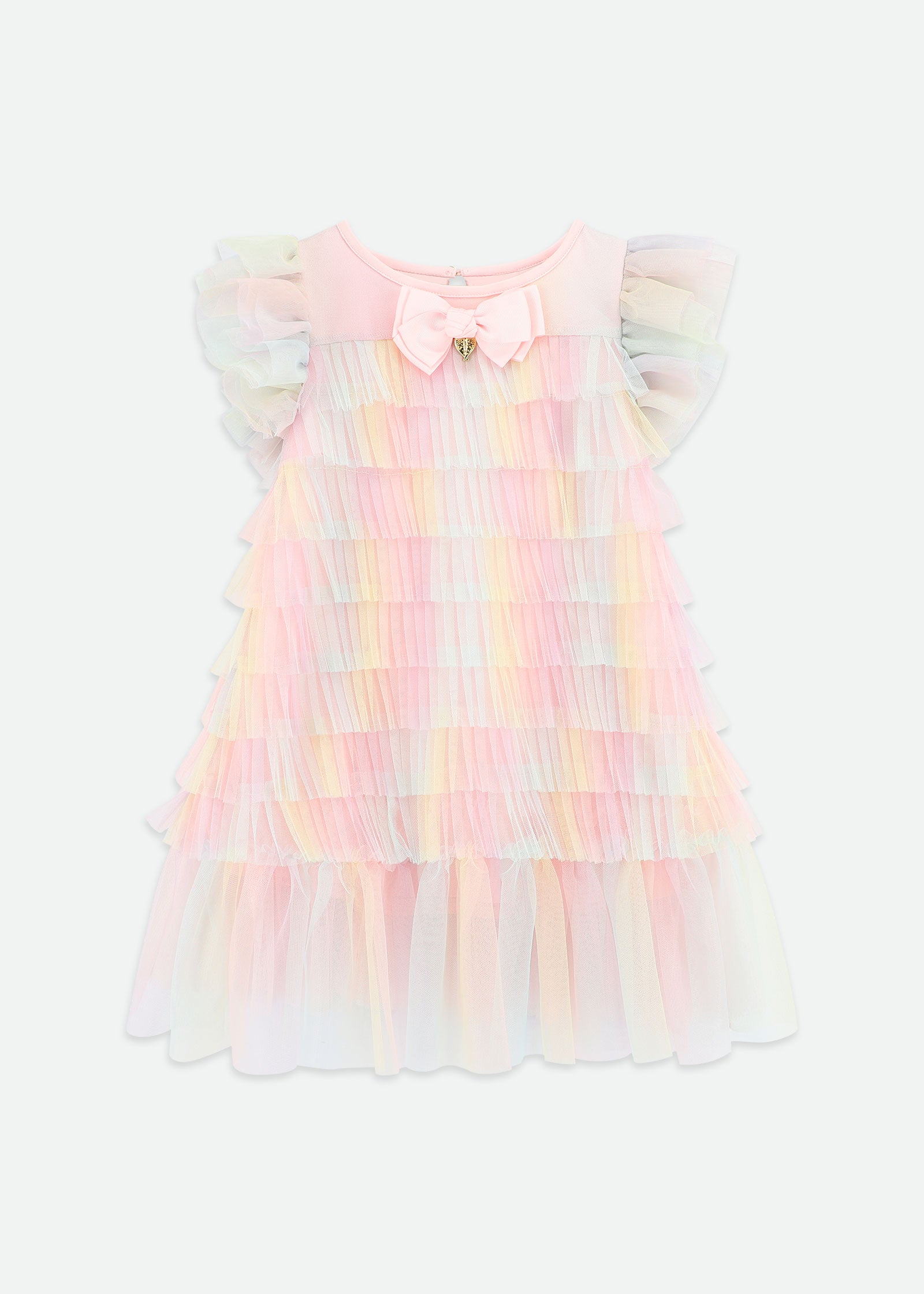 Waterfall Tulle Dress Rainbow